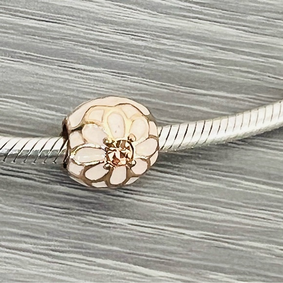 Gold plated enamel & crystal bracelet charm - Picture 4 of 5